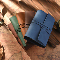 Carnet de voyage A6 élégant en cuir PU style vintage, organiseur portable amovible, classeur pour recharges à feuilles mobiles