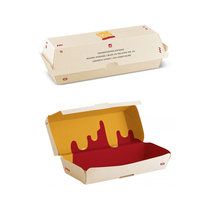 Bac à papier de qualité alimentaire avec logo imprimé personnalisé gratuit pour hot-dogs pain longs sandwichs hamburger boîtes d'emballage sandwich à gâteau