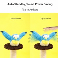 Juguete Musical de Peluche para Gatos con Forma de Pájaro, con Funda Lavable y Bolsa de Menta Reemplazable, Compañero Interactivo Recargable para Gatos de Interior