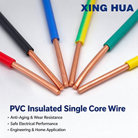 Fil électrique BV en cuivre massif sans oxygène, isolé PVC, ignifuge, vente en gros directe usine Chine