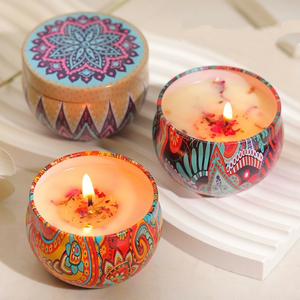 Velas clásicas personalizadas de aromaterapia de aceite esencial de flores secas Juego de regalo personalizado de velas de aromaterapia de aceite esencial - Product Image 3