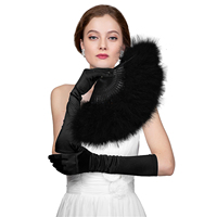 Vente en gros d'Éventails à main colorés Éventail moelleux en plumes de dinde pour la danse du ventre Fête Spectacle de scène Décoration de mariage