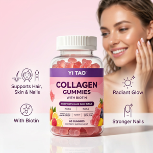 Gummies de biotine et collagène haute puissance OEM avec vitamine C pour soutenir les cheveux, la peau et les ongles, améliore l'élasticité de la peau, maintient la santé des articulations - Product Image 5