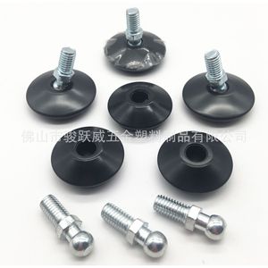 Furniture <b>Leg</b> 38mm Diameter Stainless Steel Black Paint <b>Adjustable</b> Height Chair <b>Table</b> Pad - Product Image 4