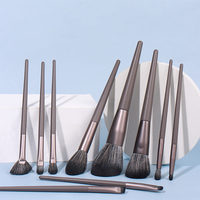 Usine 10 pièces ensemble de pinceaux de maquillage sac de brillant à lèvres pour fond de teint ombre à paupières blaireau pour l'application de poudre cosmétique de beauté