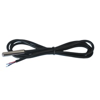Capteur de température PT100 de haute qualité avec sonde en acier inoxydable câble en silicone haute température rouge