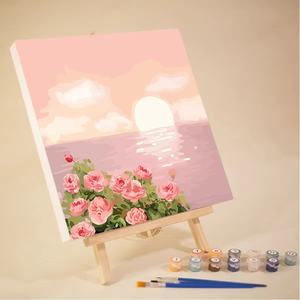 Pintura por Números <span class=keywords><strong>para</strong></span> Niños, Papel Impreso Personalizado <span class=keywords><strong>al</strong></span> por Mayor 2023, Pintura <span class=keywords><strong>al</strong></span> Óleo Digital DIY con <span class=keywords><strong>Flores</strong></span>, Marco Interior de 20x20cm, Decoración <span class=keywords><strong>para</strong></span> el Hogar - Product Image 1