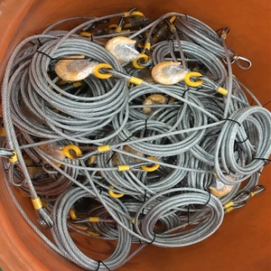 Dây cáp mạ kẽm tùy chỉnh với móc kéo ở cả hai đầu. Cáp tời nặng để kéo hoặc khai thác gỗ. Bọc cáp an ninh - Product Image 5