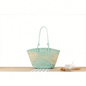 Bolso de Hombro de Gran Capacidad, Bolso de Playa de Paja, Bolso Tejido de Ganchillo - Product Image 1