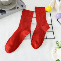 Chaussettes montantes scintillantes pour femmes, personnalisables avec logo, tendance et colorées, vente en gros