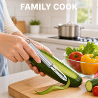 Multifunctionele groenteschiller met roestvrijstalen 420 draaibare mesjes, voor aardappelen, fruit, zwaar gebruik in de keuken.