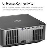 Projecteur portable Android 12 avec WiFi 2.4G/5G, prise en charge 1080p 4K, 1400 lumens, correction automatique de la distorsion trapézoïdale, projecteur à courte focale avec haut-parleurs intégrés, compatible 3D
