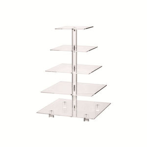 Giá Để Bánh Cupcake Bằng Acrylic Hình Vuông Trong Suốt Giá Trưng Bày Bánh Tiệc Sinh Nhật 4 Tầng 5 Tầng Với Khay Tháp Trưng Bày Bằng Acrylic Sáng - Product Image 3