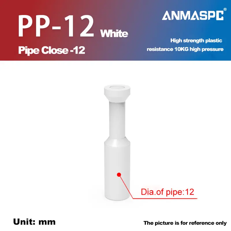 Tapón de manguera de aire neumático PP de 4/6/8/10/12/16mm, tapas de extremo de tubo, tapones de extremo de tubo de plástico, tapón ciego