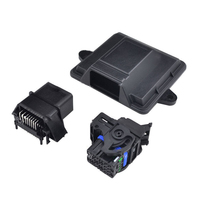 Moldeo por inyección de plástico personalizado IATF16949, carcasa de conector de plástico para ECU automotriz de 32 pines para PCB de automóvil