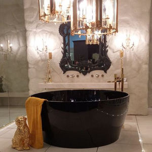 중국 공급 직접 좋은 표면 욕조 블랙 럭셔리 스톤 욕조 D & Z - Product Image 3