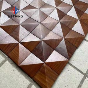 Pannelli in Legno Naturale per Interni 4x8, Assi in Legno Massiccio, Pannelli Decorativi Moderni <span class=keywords><strong>3D</strong></span> in Legno - Product Image 5