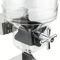 Distributeur de céréales commercial à double tête, transparent, cylindrique, à gravité, pour buffet, céréales, grains, noix, pop-corn