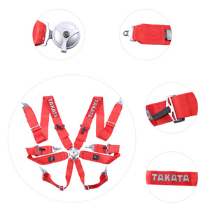เข็มขัดนิรภัย <span class=keywords><strong>TAKATA</strong></span> สำหรับรถแข่ง รุ่นใหม่ แบบปลดเร็ว ขนาด 3 นิ้ว แบบสี่/ห้าจุด สำหรับเกม E-sports - Product Image 3