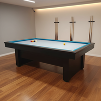 Table de billard de compétition professionnelle personnalisée de 12 pieds x 6 pieds, noir mat, pour le sport, les divertissements familiaux, les jeux, les matchs