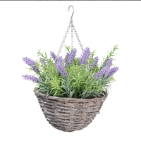 Panier suspendu en eucalyptus artificiel tressé à la main, éco-responsable, durable, pour intérieur et extérieur, décoration rustique, jardinière pour plantes