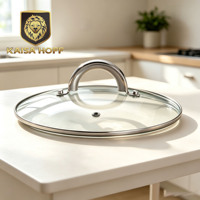 KAISA HOFF Ensemble de 8 casseroles en acier inoxydable, tailles 18/20/22/24 cm, fond à induction, qualité alimentaire 18/10