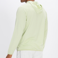 Sweat à capuche pour homme couleur claire entraînement décontracté couleur pure sport automne veste