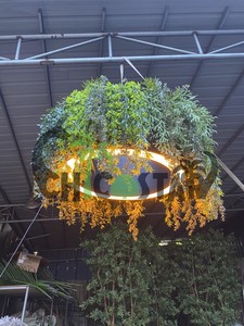 Đèn trần với cây sợi thủy tinh tròn nhân tạo cho văn phòng ngoài trời và không gian khách sạn có cây hoa phong cách thiết kế - Product Image 6