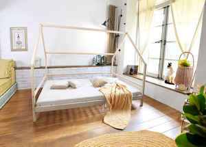 Marco de cama de piso Ropa de cama para niños pequeños Marco de cama de plataforma - Product Image 4