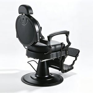 Fauteuil de Barbier Vintage Robuste, Inclinable Hydrauliquement, Pivotant à 360°, Équipement de Salon de Coiffure, Mobilier de Barbier pour Hommes, Rasage et Coupe de Cheveux - Product Image 6