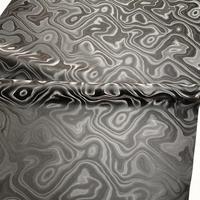 Cuir synthétique PU souple nacré à motif 3D effet fumée, imprimé quadrillé élastique 0,9 mm, haute qualité, vente chaude
