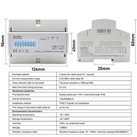 Tuya WiFi ZigBee Triphasé Bidirectionnel Énergie KWh Compteur Moniteur Wattmètre Support Modbus RTU 3*85/190V ou 230/400VAC