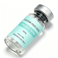 Autocollants en vinyle imperméables personnalisés en gros, étiquettes pour flacons de peptides de 3 ml, 10 ml, 15 ml pour poudre