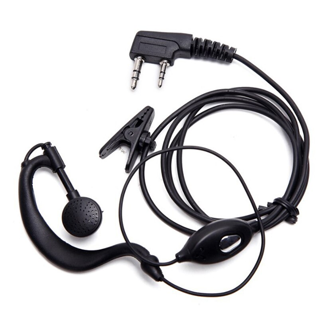 K Earpiece with PTT 3.5mm Interface Two-Way Radio Walkie Talkie Compatible Wired Music Earphones & Headphones