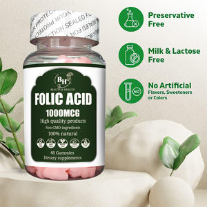 OEM ODM Suplemento de Salud Ácido Fólico Orgánico Gomitas de Fertilidad Suplementos Vitamina B Complejo Gomitas de Ácido Fólico - Product Image 5