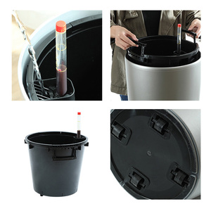 Macetas <span class=keywords><strong>de</strong></span> Jardinería con Autorriego Brice, con Indicador <span class=keywords><strong>de</strong></span> Nivel <span class=keywords><strong>de</strong></span> Agua, Modernas para Uso en el Hogar y Jardín, Macetas Grandes <span class=keywords><strong>de</strong></span> Plástico para <span class=keywords><strong>Flores</strong></span> - Product Image 4