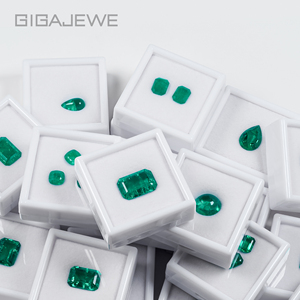 <span class=keywords><strong>Smeraldo</strong></span> Colombiano Idrotermale Sintetico GIGAJEWE, Pietra Sciolta Ovale Cabochon a Fondo Piatto, Verde, per Creazione Gioielli - Product Image 6
