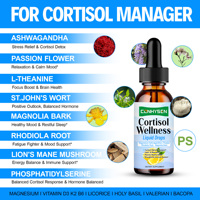 Gouttes liquides OEM ODM pour le bien-être du cortisol avec Ashwagandha et fleur de la passion : soutien détoxifiant, apaisant, relaxant et pour le système immunitaire