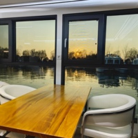 Bateau-maison HB-1200 de luxe en aluminium soudé avec moteur hors-bord pour la pêche, les loisirs et le divertissement 2026
