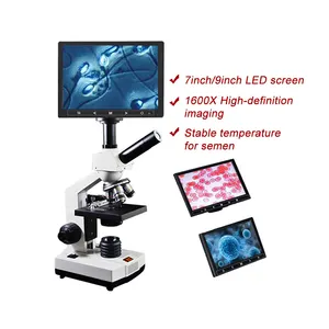Microscópio de semente veterinário e ovulação, microscópio com placa aquecida com ampliação de 1600x, venda quente, HC-R069