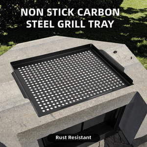 Bandeja y Rejilla para Asar de Acero al Carbono con Revestimiento Antiadherente Resistente a la Corrosión para Barbacoa - Product Image 2