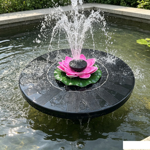 Solar Fountain Garden Floating Pond Aeration Pump With Lotus Design Solar Powered Water Feature For Outdoor Patio Decor - Product Image 1