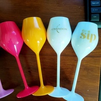 Gobelets à vin réutilisables sans BPA, verres à vin en plastique incassable avec un design élégant pour les fêtes et les mariages
