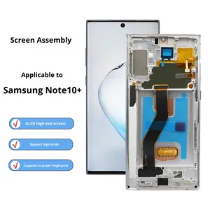 Display OLED <span class=keywords><strong>Curvo</strong></span> con Cornice per <span class=keywords><strong>Samsung</strong></span> Note10+ 6.8, Assemblaggio Schermo Touch con Garanzia di 1 Anno - Product Image 1