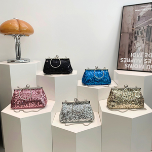Wholesale New <strong>Handbags</strong> 2024 Light Lady Fashion <strong>Sequined</strong> Bags Lady Design Purses for Young Woman - Product Image 1