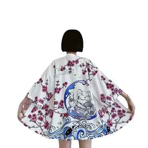 ชุดกิโมโนญี่ปุ่นลายการ์ตูนแมวผีแบบกำหนดเอง เสื้อคลุมฮาโอริอนิเมะญี่ปุ่น - Product Image 5