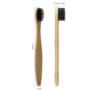 Meilleur étui ergonomique réutilisable écologique pour voyage à l'hôtel avec support en charbon organique biodégradable et souple brosse à dents en bambou avec logo - Product Image 2