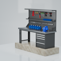 Table de travail modulaire antistatique Youren OEM en acier laminé à froid pour atelier, avec rangement d'outils industriels, garantie 3 ans