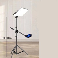 Kit d'éclairage photographique et vidéo pour studio : trépied de 2,1 m, anneau lumineux LED et panneau lumineux pour prise de vue aérienne en selfie