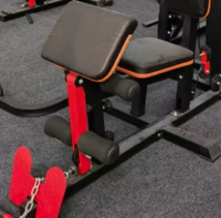 Station de musculation commerciale 3-en-1 avec sac de frappe, station de dips, barre de traction et banc réglable
